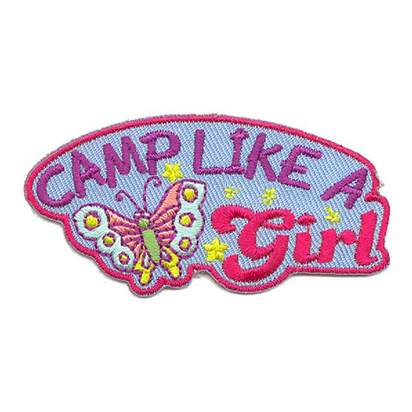 12 Pieces - Camp Like A Girl Patch - Free Shipping