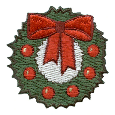 12 Pieces-Christmas Wreath Patch-Free shipping