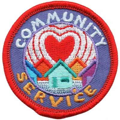 12 Pieces-Community Service Patch-Free shipping
