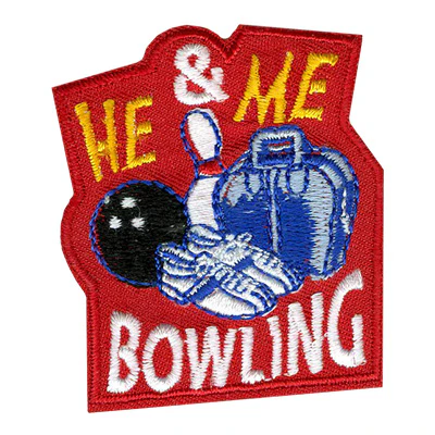 12 Pieces-He & Me Bowling Patch-Free shipping
