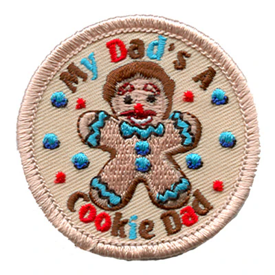 12 Pieces-My Dad's A Cookie Dad Patch-Free shipping