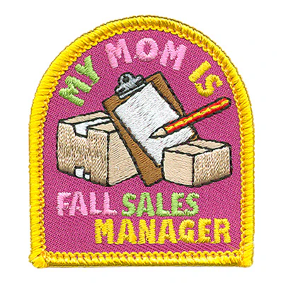 12 Pieces-My Mom Is Fall Sales Mgr Patch-Free shipping