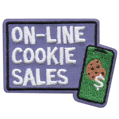 12 Pieces-On-Line Cookie Sales Patch-Free shipping