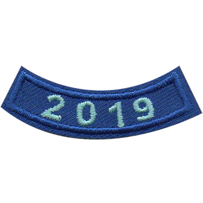 2019 Blue Year Rocker Patch