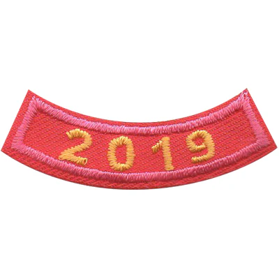 2019 Pink Year Rocker Patch