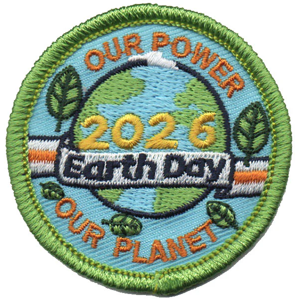 2026 Earth Day Our Power Our Planet Patch Iron On
