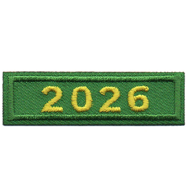 2026 Green Year Bar Patch Iron On