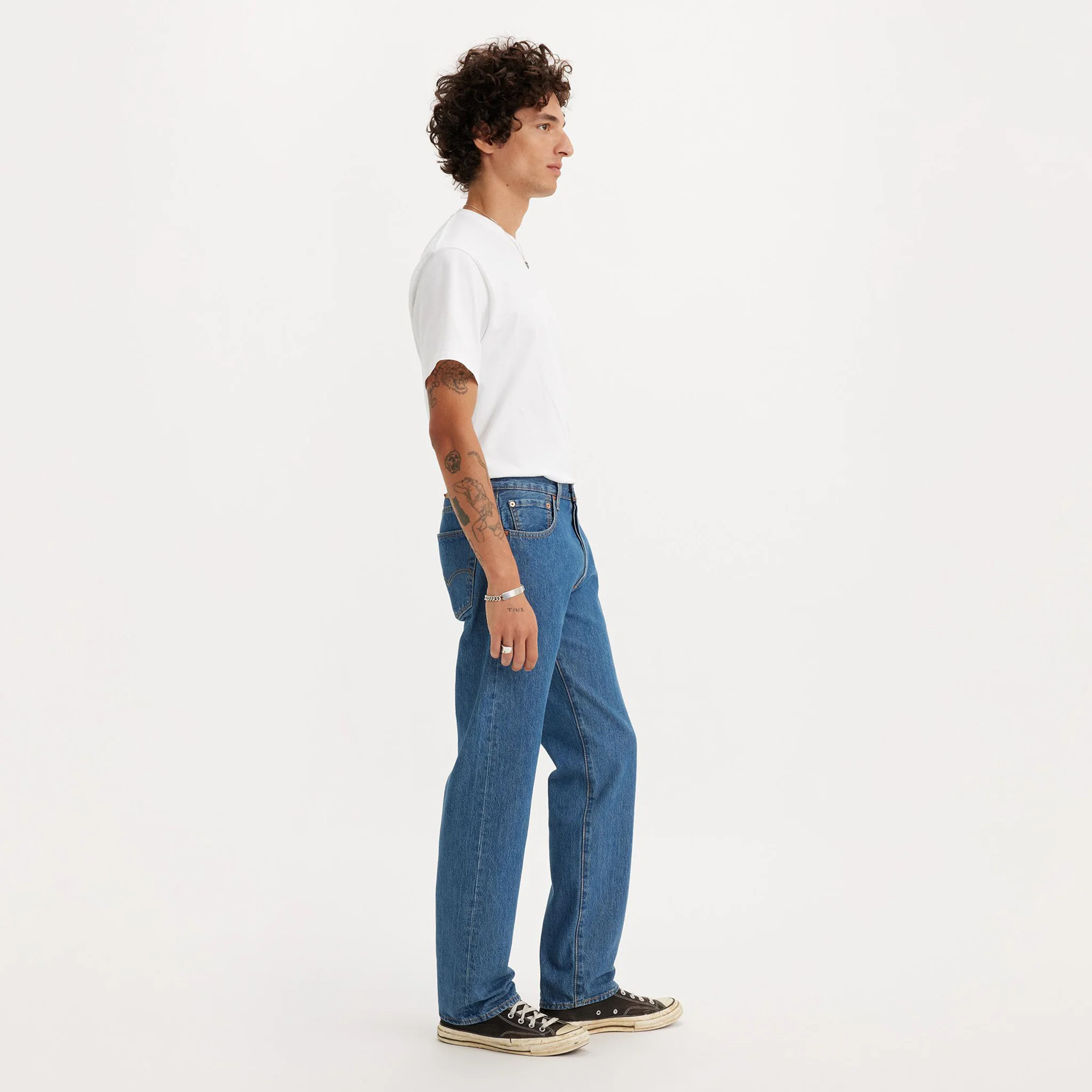 501® Original Fit Men's Jeans - Medium Stonewash - 00501-0193 - Image 4