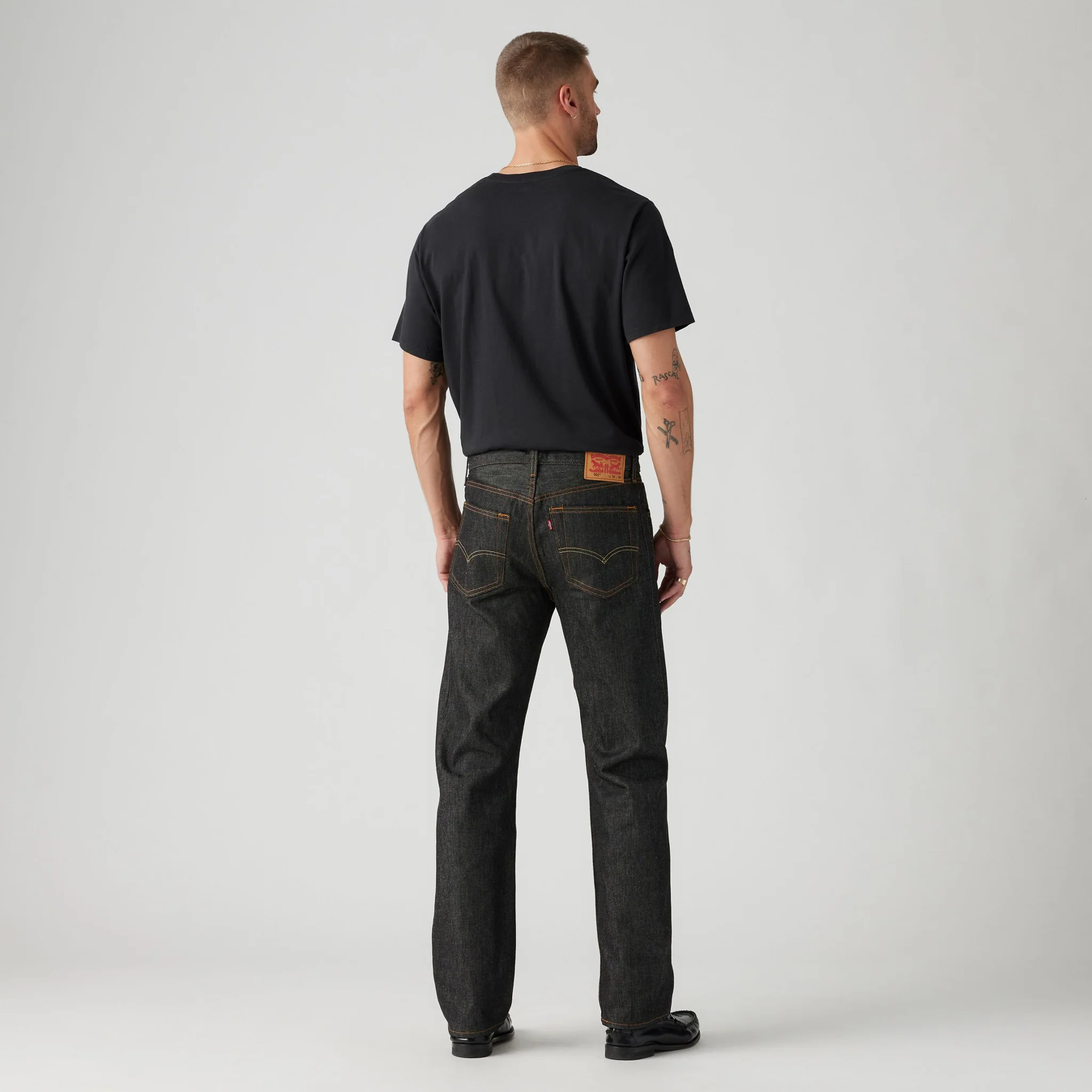 501® Original Men's Jeans - Black - Shrink-To-Fit - (00501-0226) - Image 3