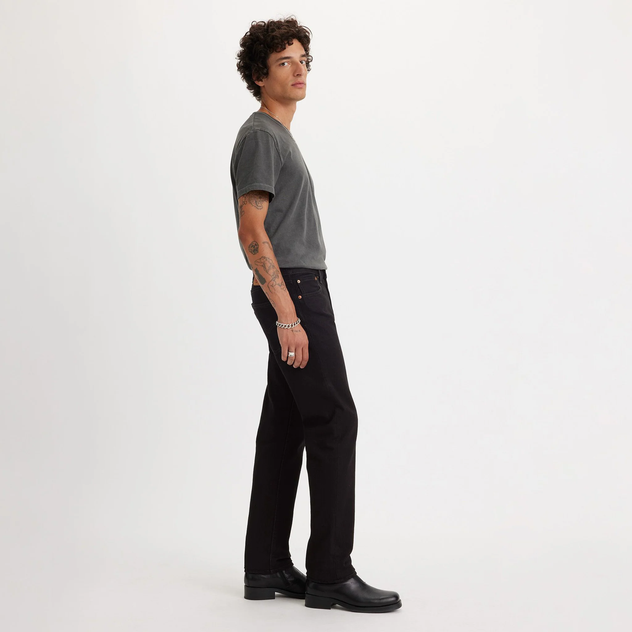 501® Original Fit Men's Jeans - Black - (00501-0660) - Image 4