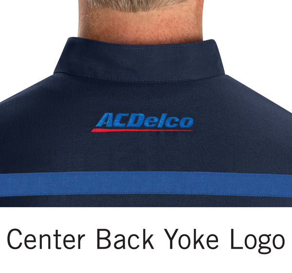ACDelco Short Sleeve Men Technician Shirt - Navy/Royal -SY24DL - Image 4