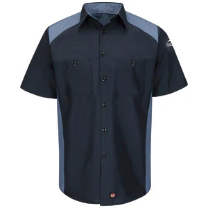 Acura Accelerated Short Sleeve Technician Shirt- Navy / Postman Blue - SP28AA