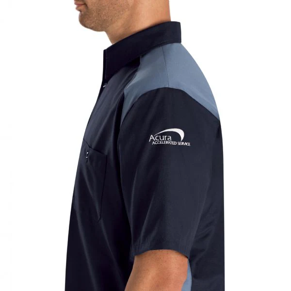 Acura Accelerated Short Sleeve Technician Shirt- Navy / Postman Blue - SP28AA - Image 2