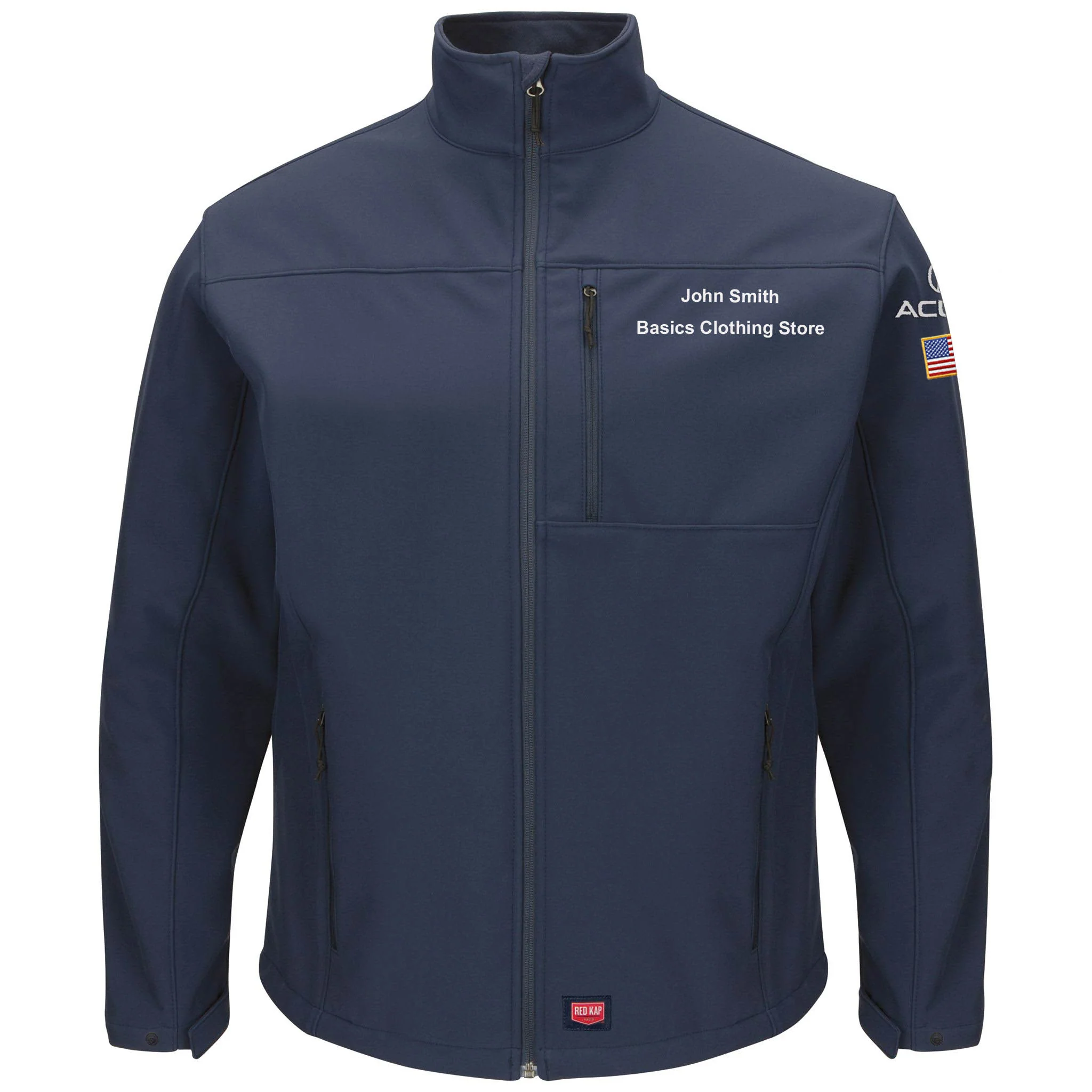 Acura Men's Deluxe Soft Shell Jacket-Navy -3106NV
