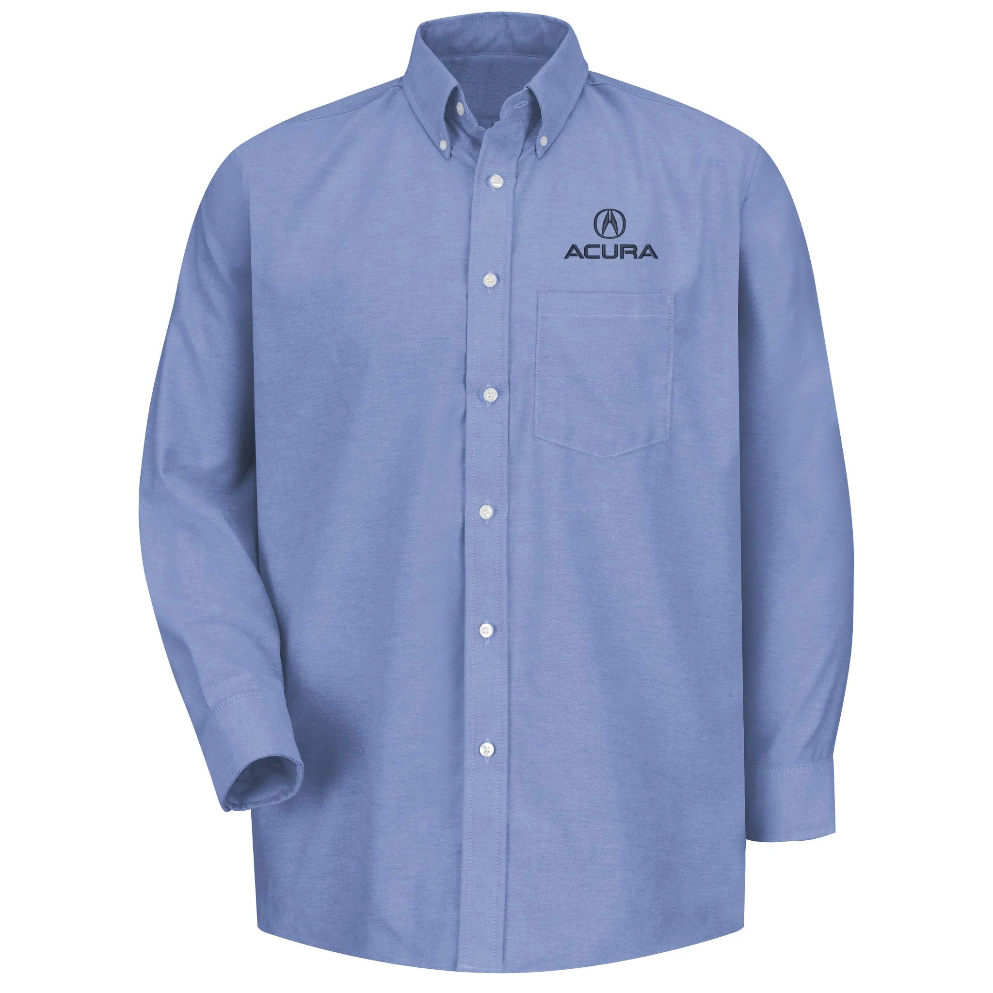 Acura Men's Long Sleeve Executive Oxford Dress Shirt - Light Blue-1110LB - Image 2