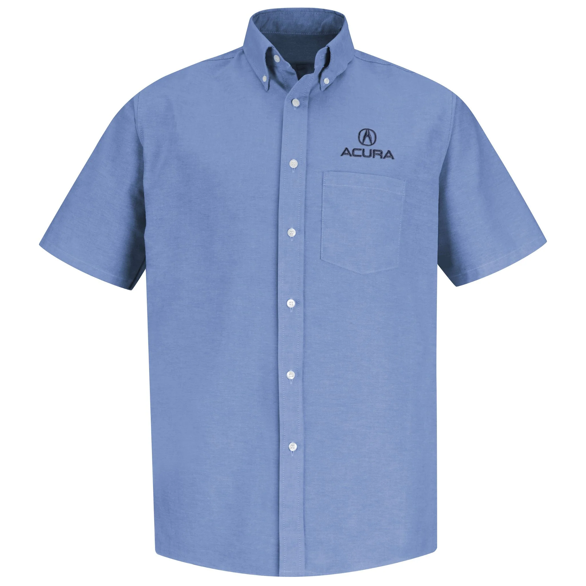 Acura® Men's Short Sleeve Executive Oxford Dress Shirt - Light Blue - 1112LB - Image 2