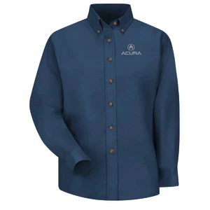 Acura Women's Long Sleeve Poplin Dress Shirt - Navy -1106NV