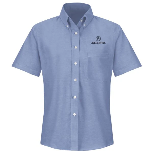 Acura Women's Short Sleeve Executive Oxford Dress Shirt - Light Blue - 1116LB