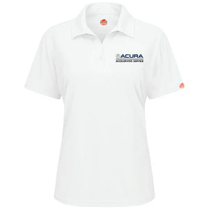 Acura Accelerated Women's Performance Knit® Flex Series Pro Polo White - 5110WH