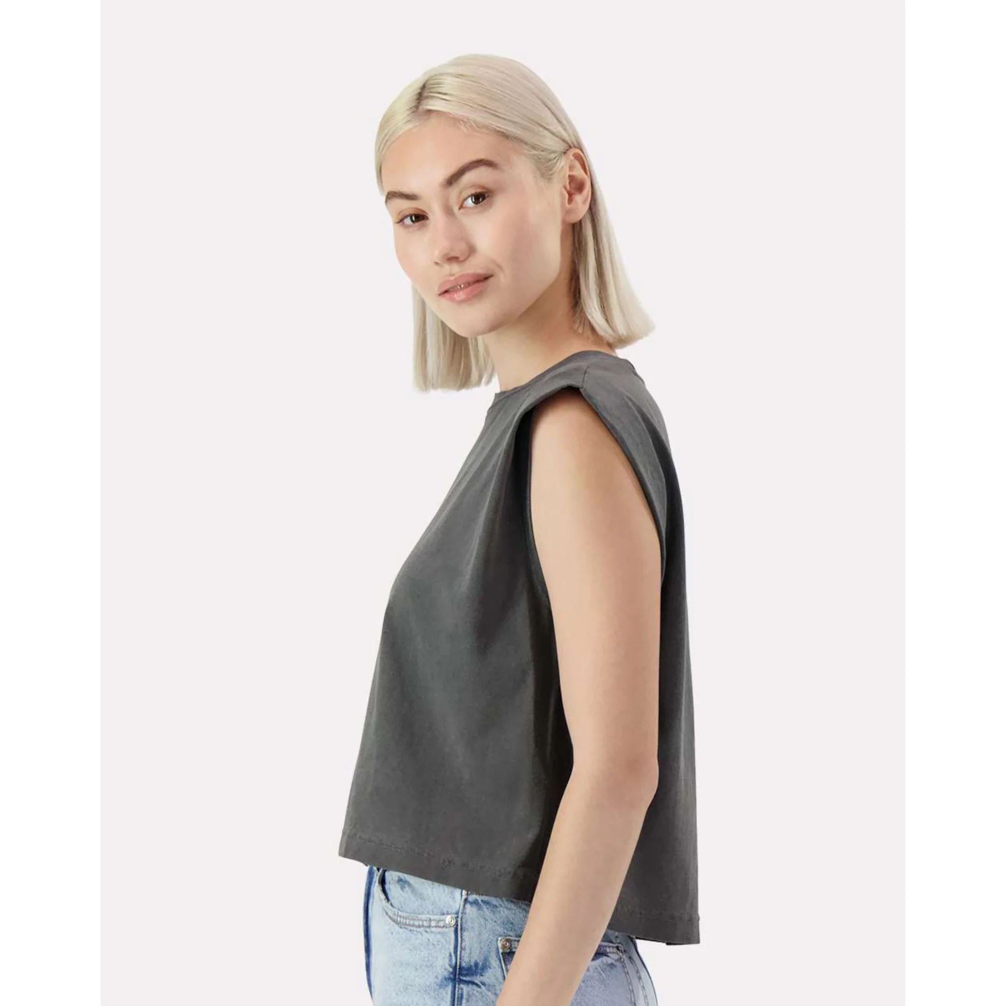 American Apparel Garment-Dyed Women's Heavyweight Muscle Tee - Image 4