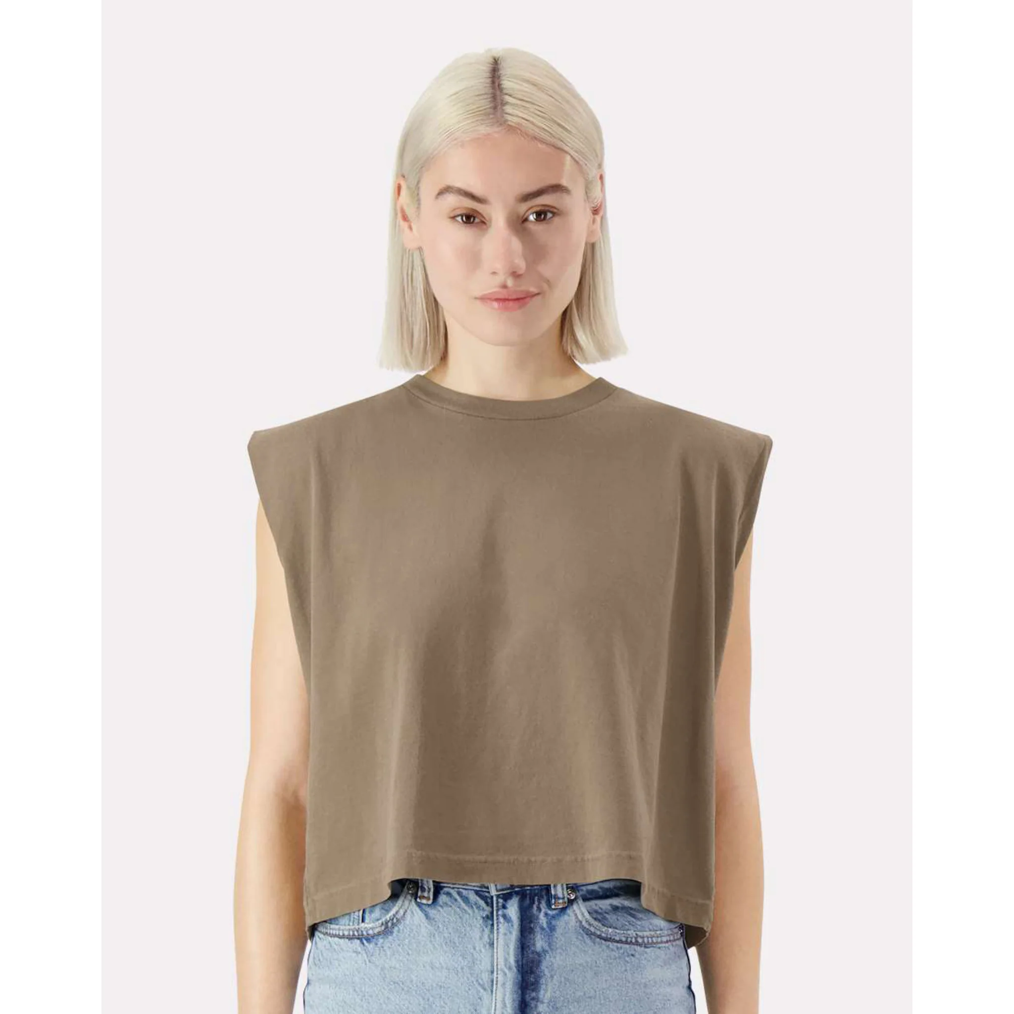 American Apparel Garment-Dyed Women's Heavyweight Muscle Tee - Image 5