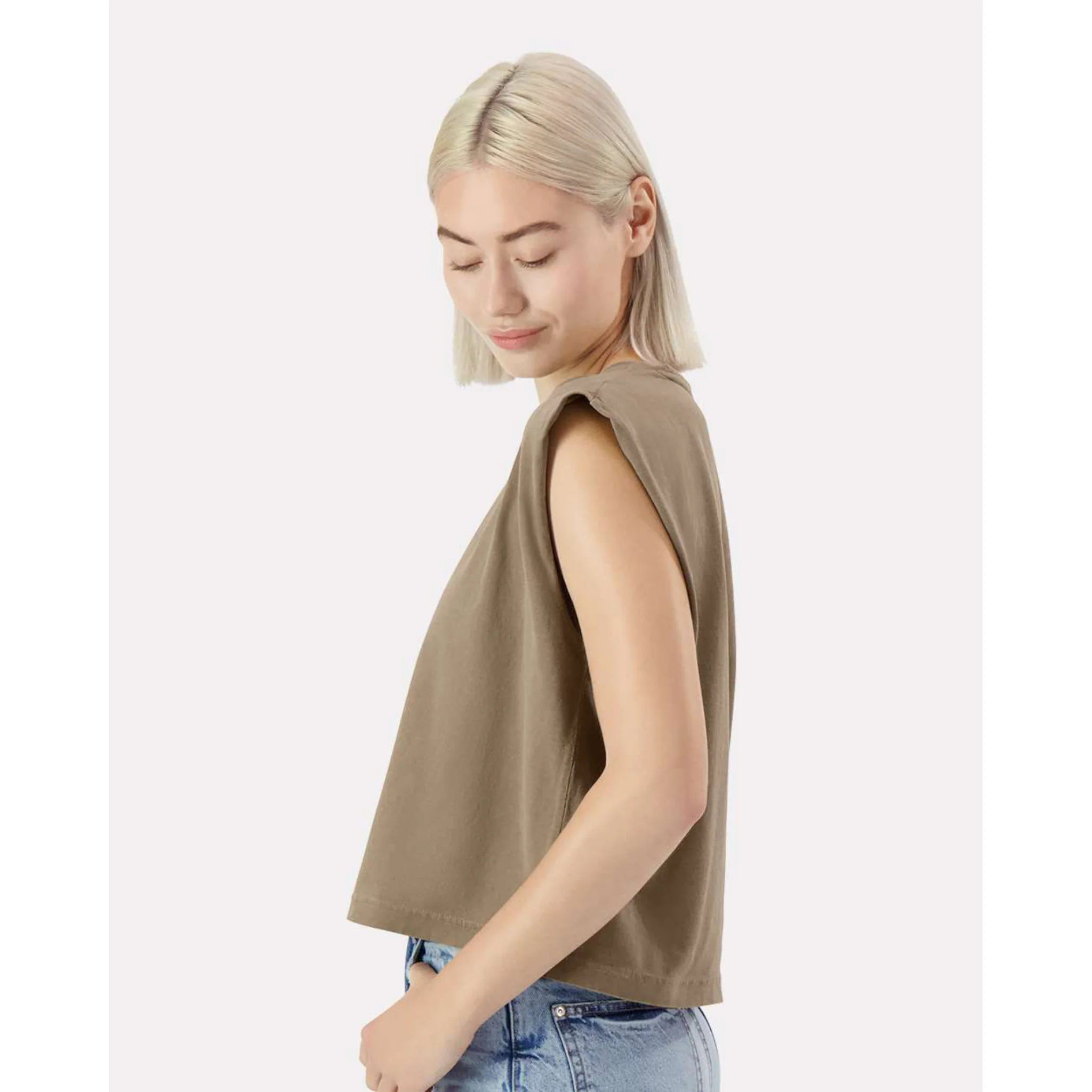 American Apparel Garment-Dyed Women's Heavyweight Muscle Tee - Image 6