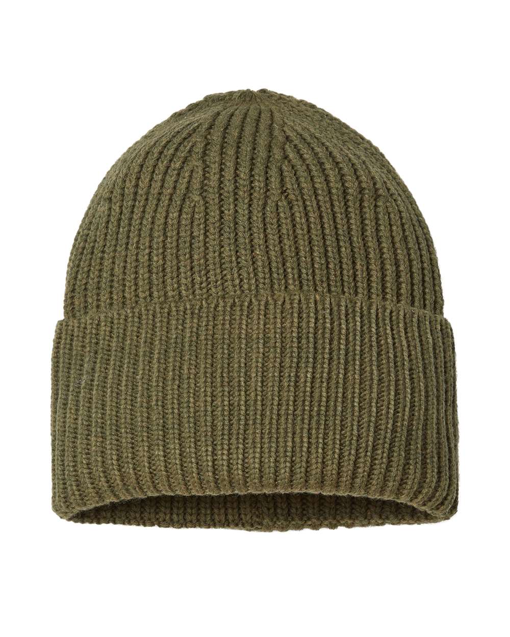 Atlantis Headwear - Sustainable Chunky Rib Cuffed Beanie - OAK - Image 19