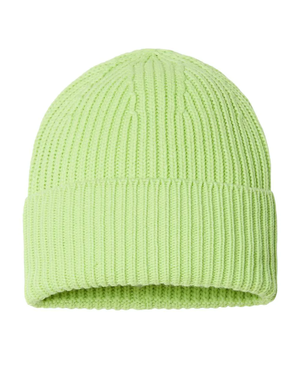 Atlantis Headwear - Sustainable Chunky Rib Cuffed Beanie - OAK - Image 3