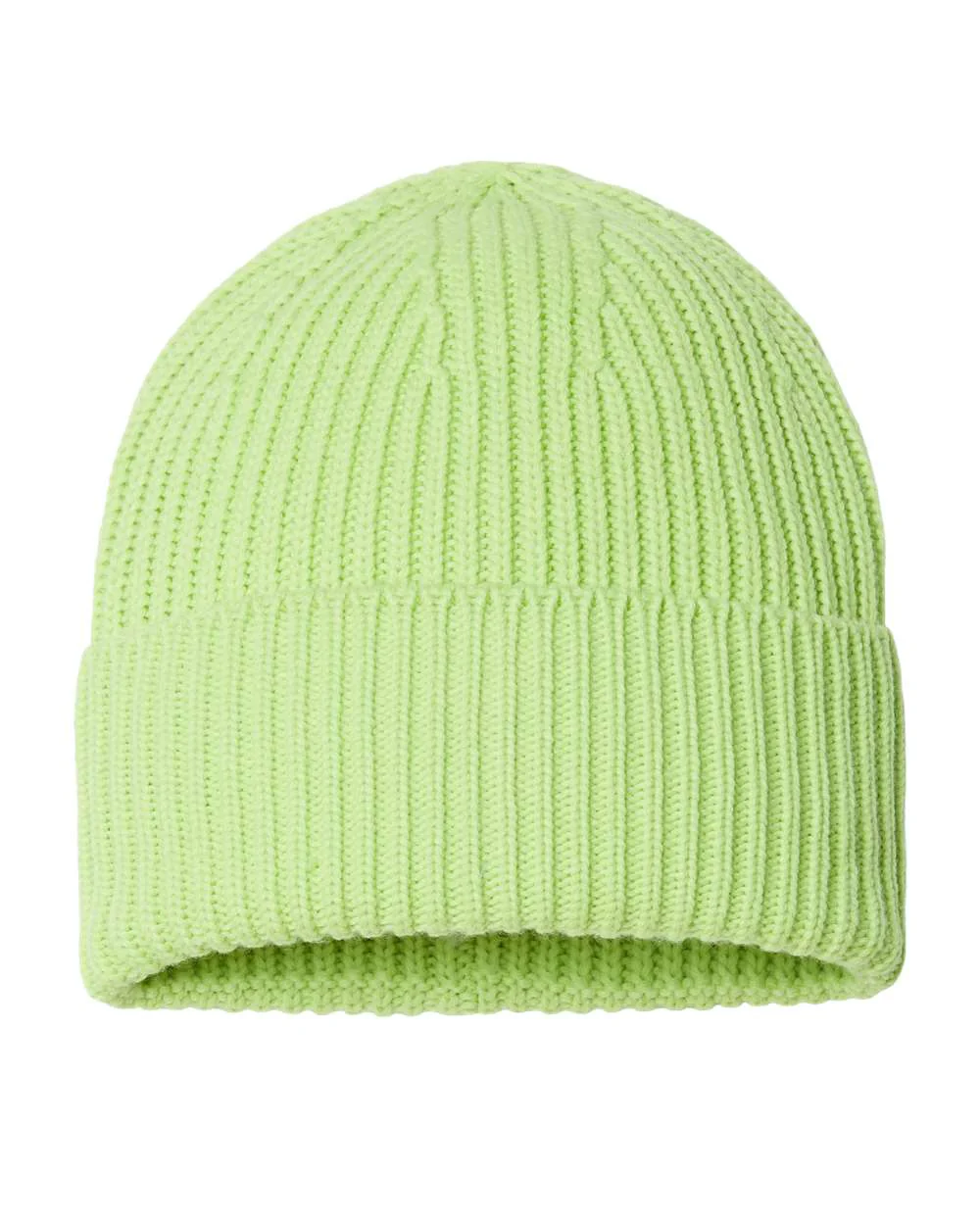 Atlantis Headwear - Sustainable Chunky Rib Cuffed Beanie - OAK - Image 4