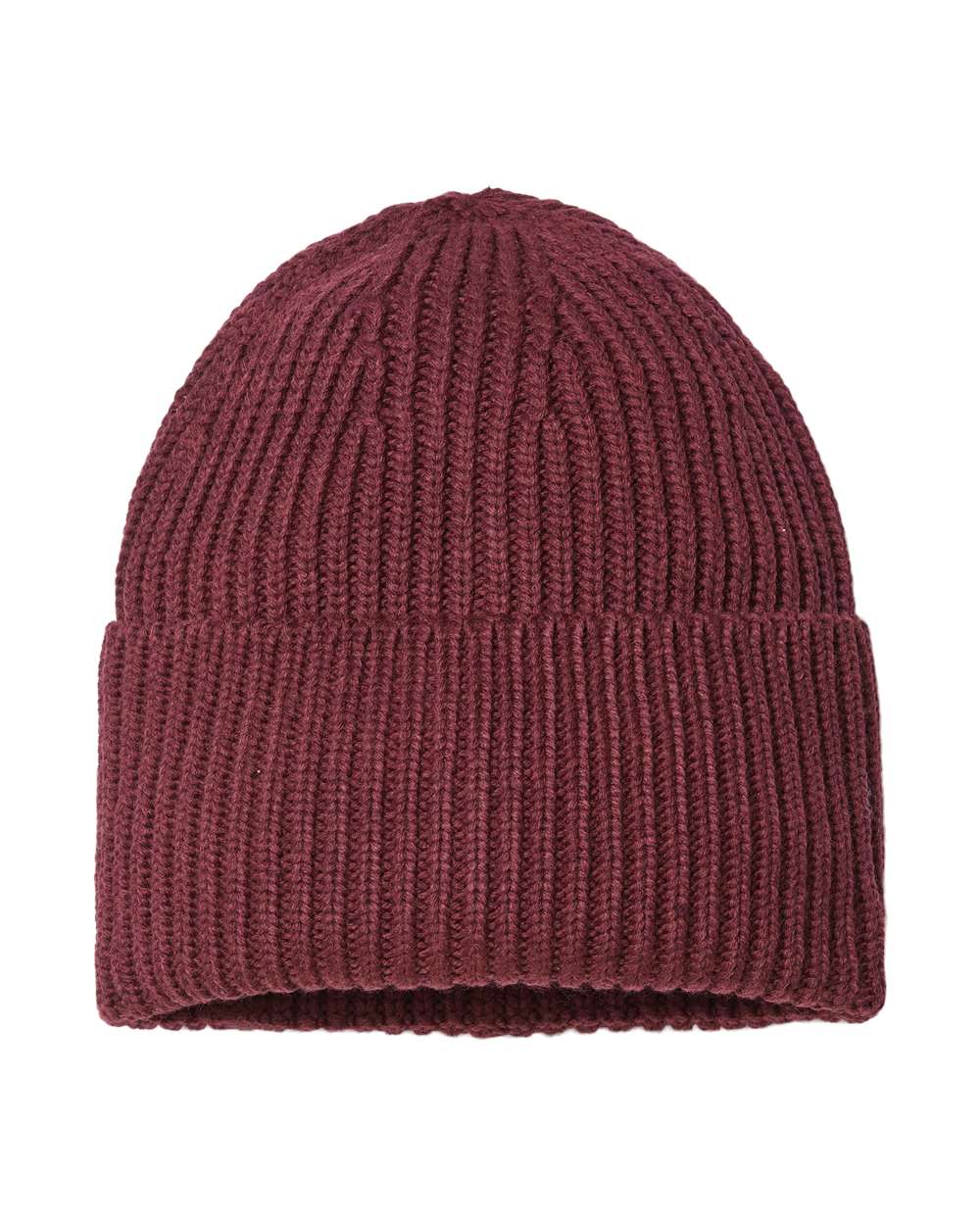Atlantis Headwear - Sustainable Chunky Rib Cuffed Beanie - OAK - Image 5