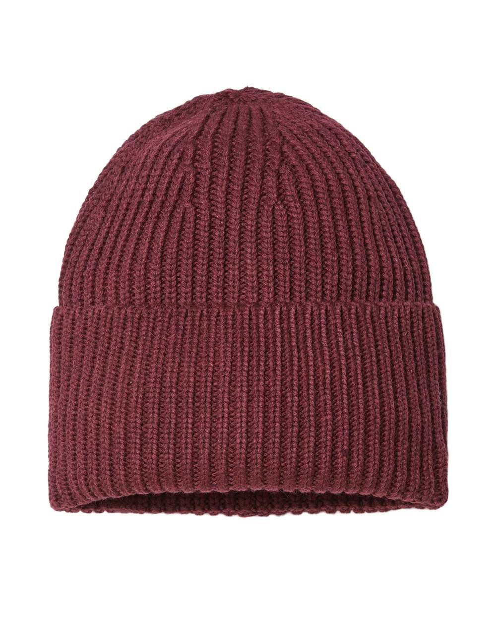 Atlantis Headwear - Sustainable Chunky Rib Cuffed Beanie - OAK - Image 6