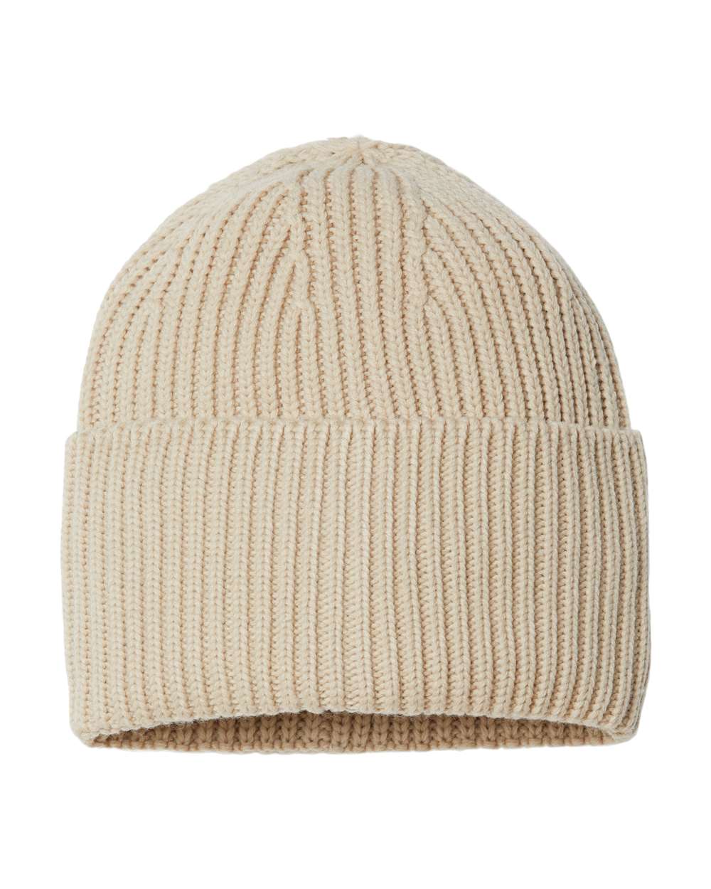 Atlantis Headwear - Sustainable Chunky Rib Cuffed Beanie - OAK - Image 9