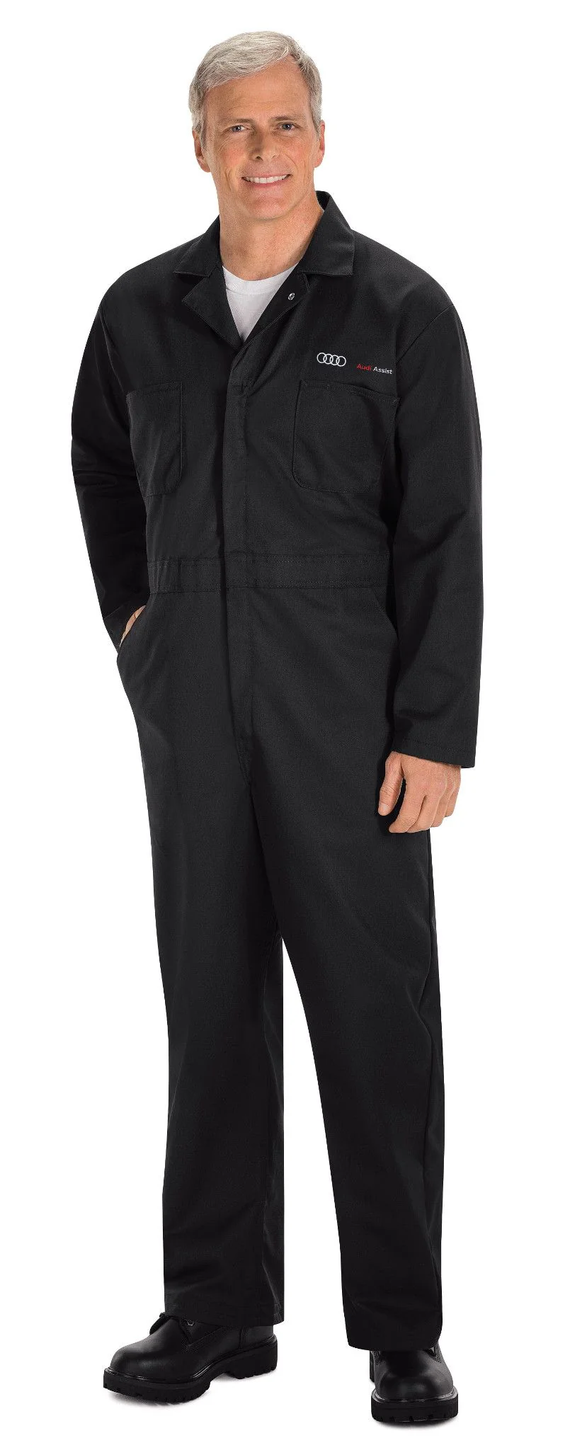 Audi® Assist Twill Action Back Coverall - Black - 8100BK