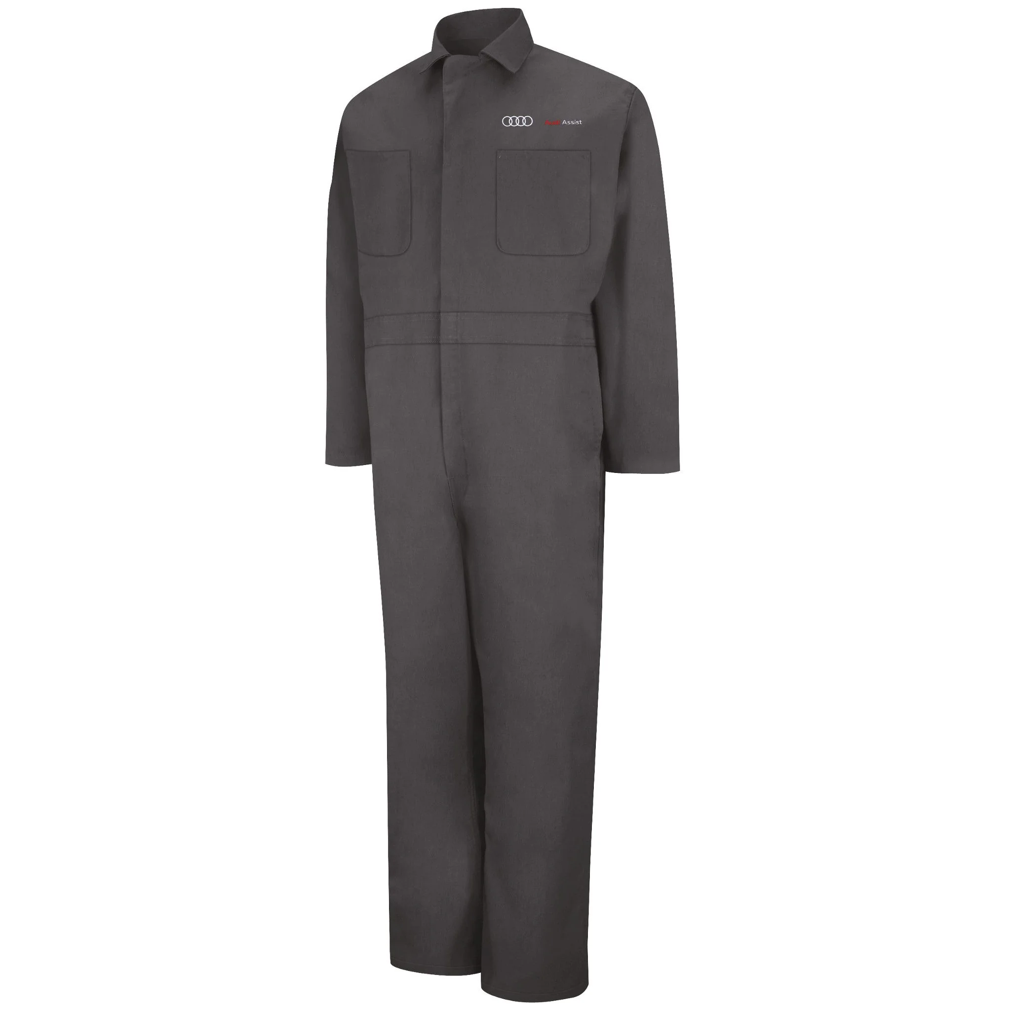 Audi® Assist Twill Action Back Coverall -Charcoal - 8101CH