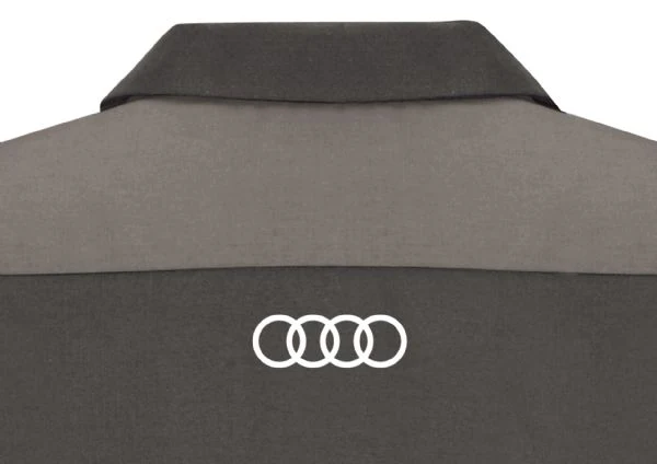 Audi® Long Sleeve Alternative Technician Shirt - Charcoal / Light Grey - SY14AU - Image 2