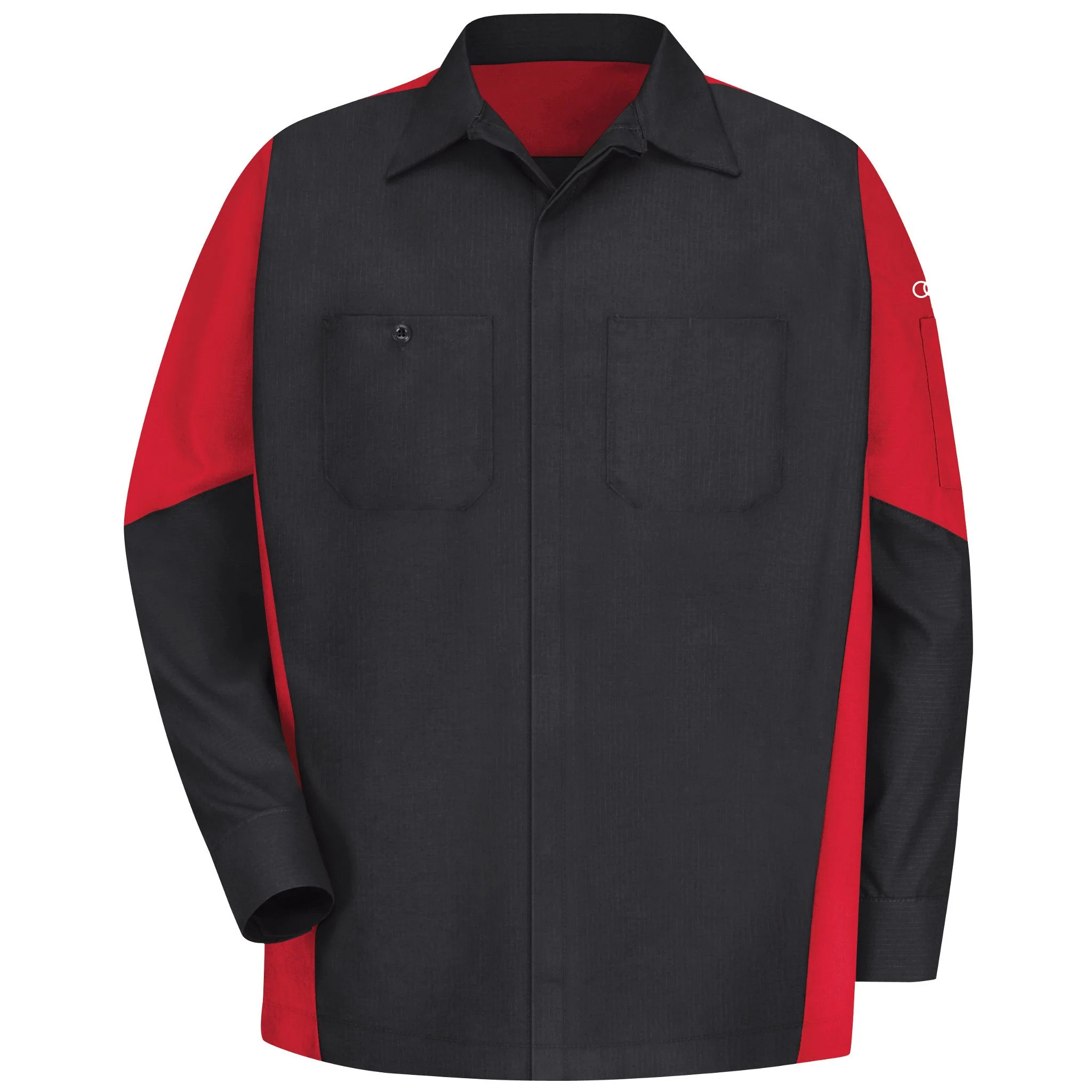 Audi® Long Sleeve Technician Shirt-Black / Red - SY14AD