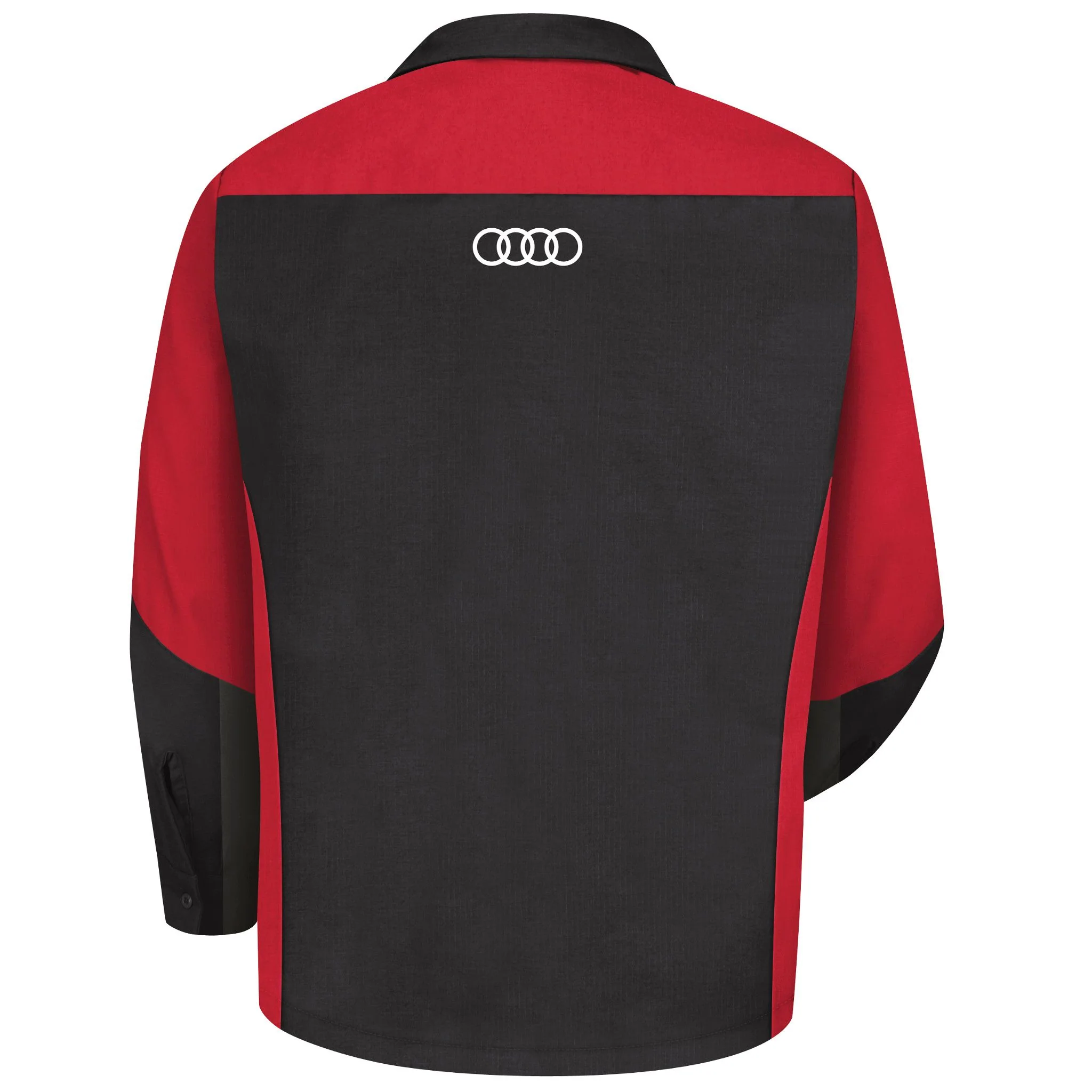 Audi® Long Sleeve Technician Shirt-Black / Red - SY14AD - Image 2