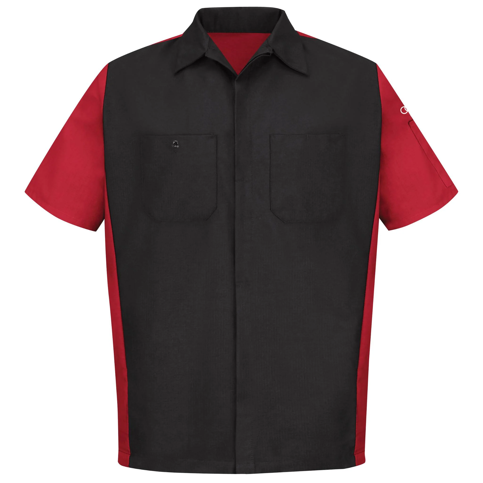 Audi® Short Sleeve Technician Shirt-Black / Red - SY24AD