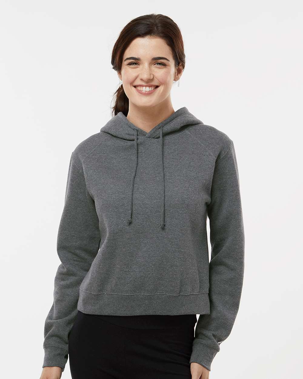 Badger Women's Crop Hooded Sweatshirt - Image 2