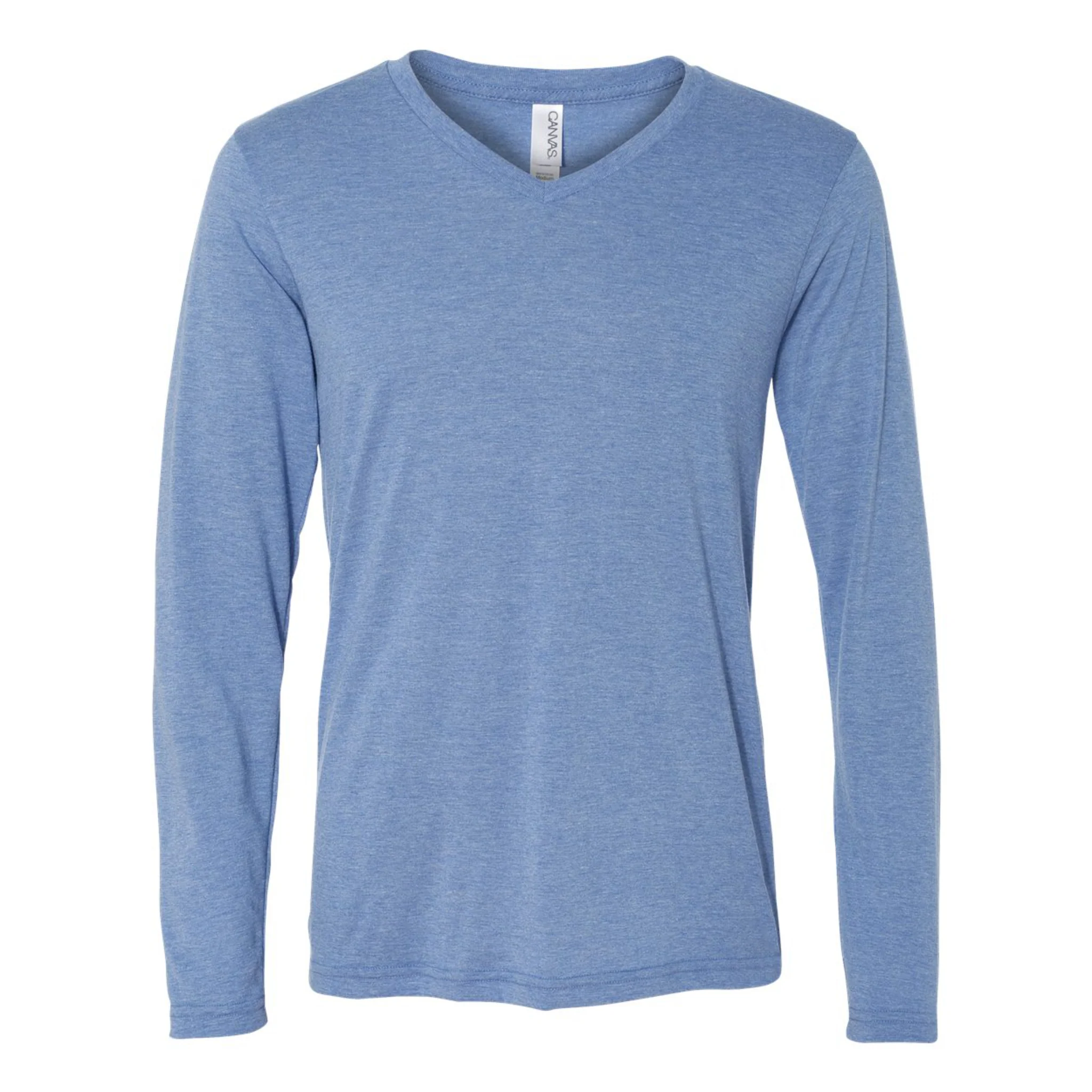 BELLA + CANVAS Unisex Long Sleeve V-Neck Tee - Image 3