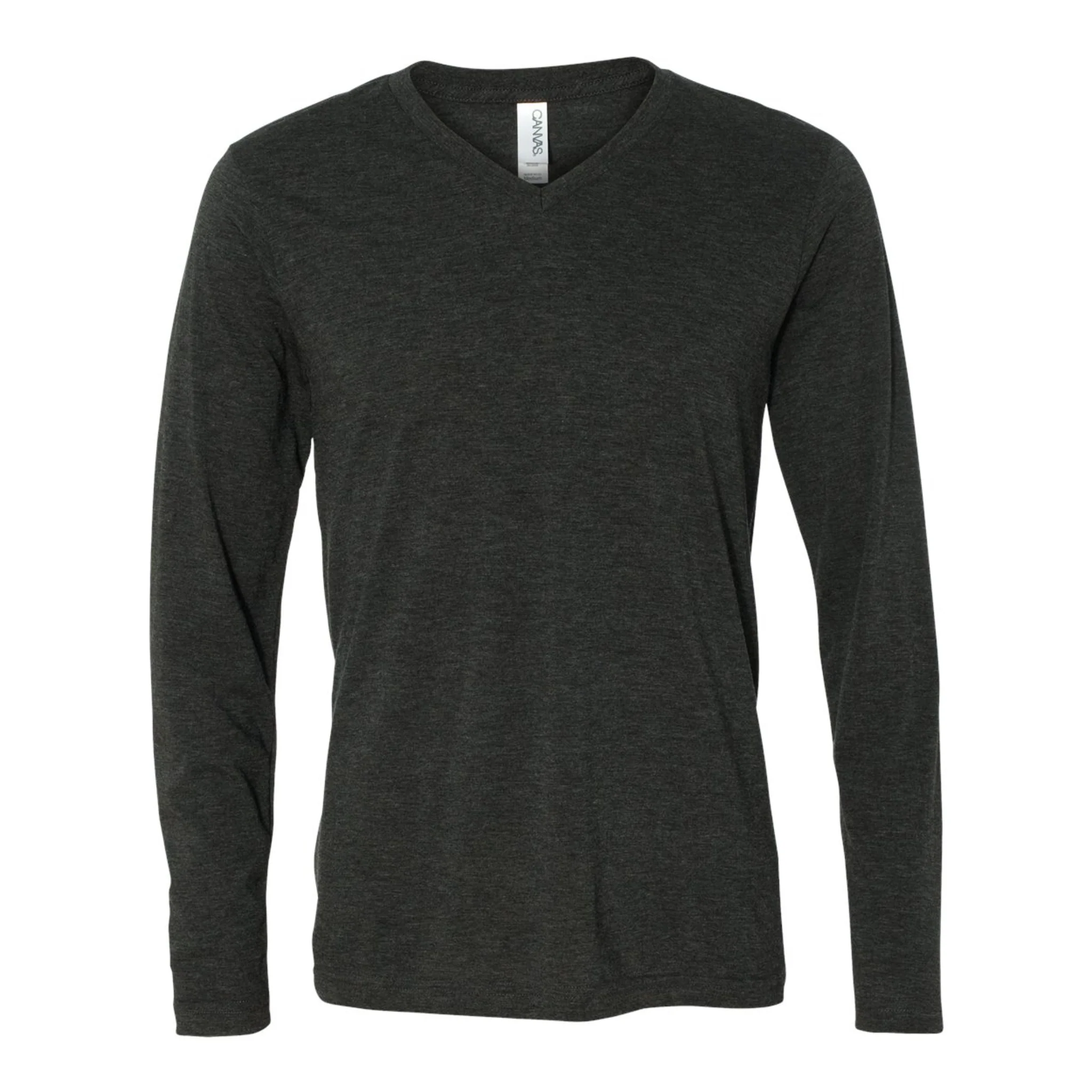BELLA + CANVAS Unisex Long Sleeve V-Neck Tee - Image 4