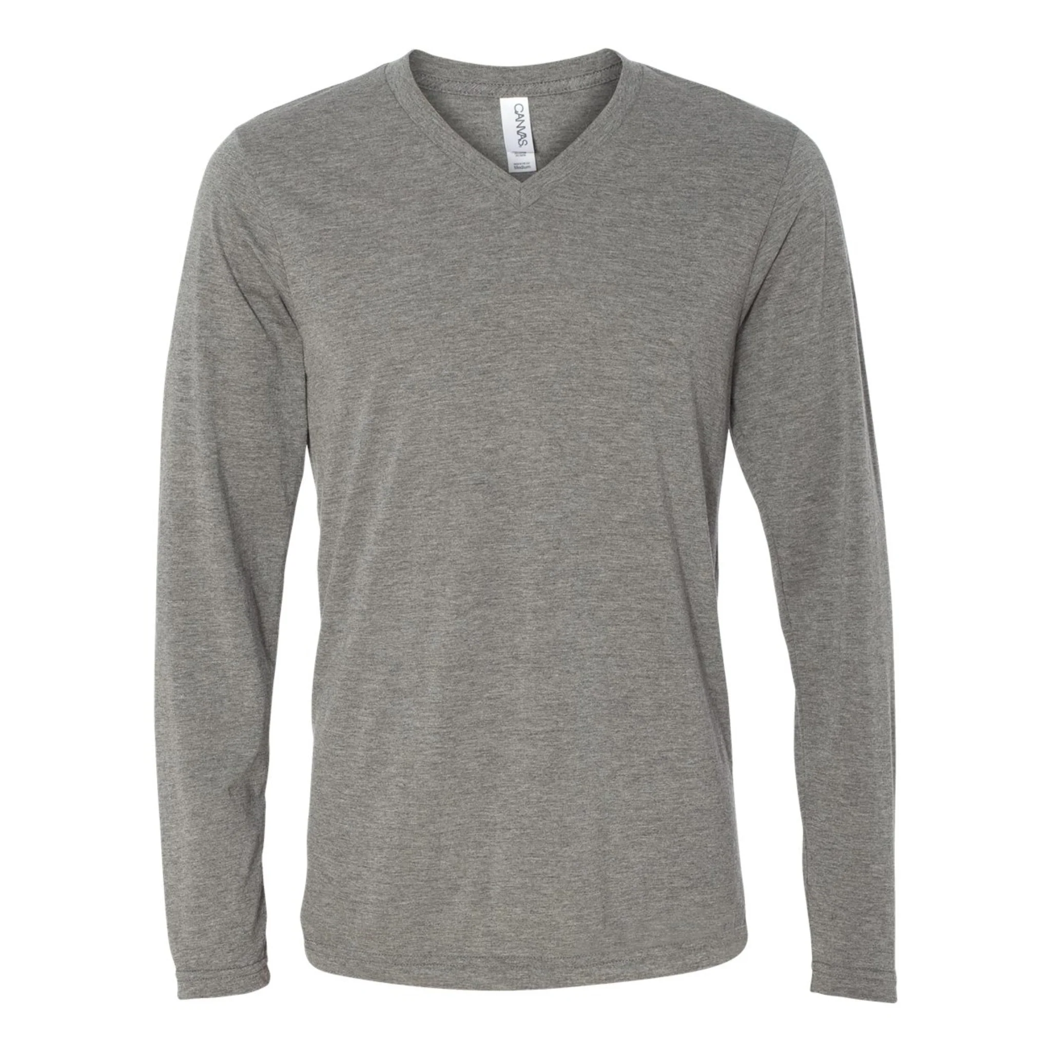 BELLA + CANVAS Unisex Long Sleeve V-Neck Tee - Image 5