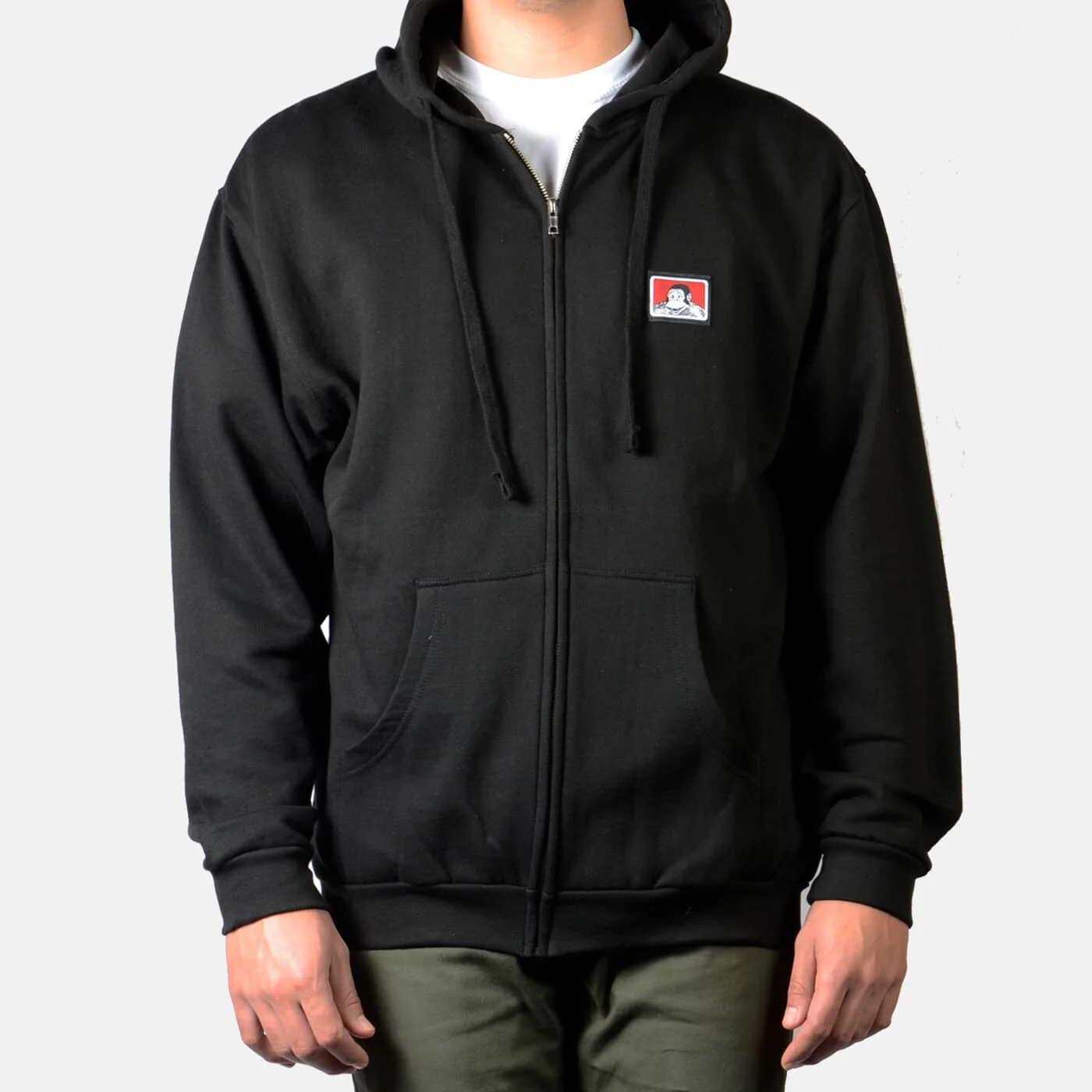 Ben Davis Hooded Zip Sweatshirt with Logo