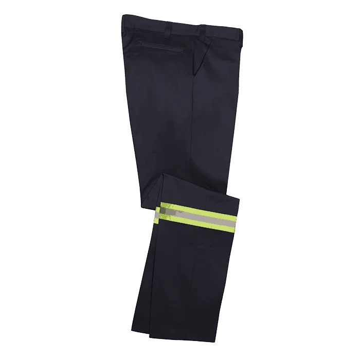Big Bill High Visibility 100% Cotton Industrial Work Pants with Reflective Tape - Navy -RT1900 - Image 4