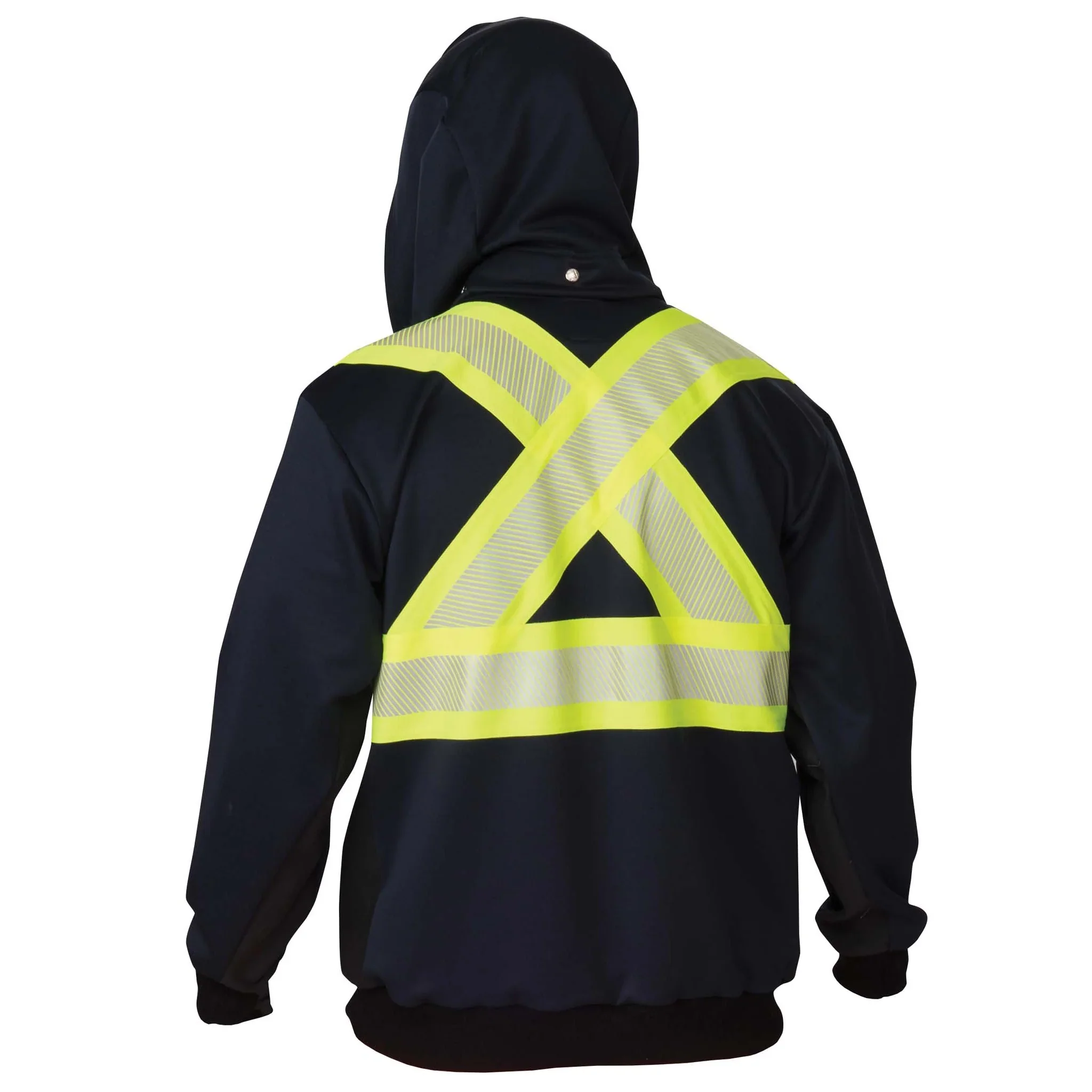 Big Bill High Visibility Zip-Front Hoodie with Reflective Material -RT37HVF7 - Image 2