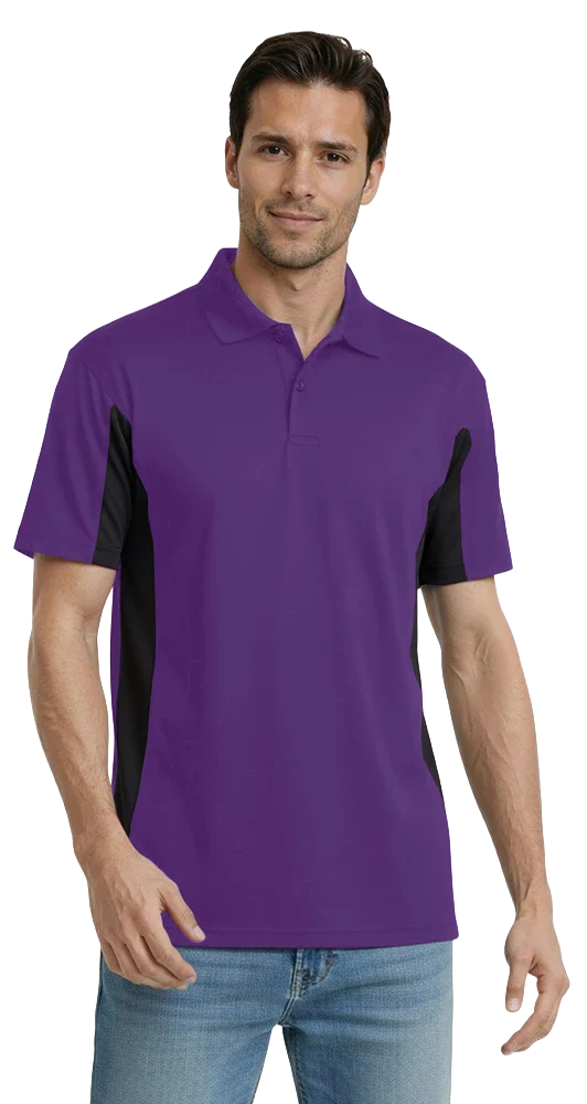 Blue Generation Men's Snag Resist Colorblock Polo-BG7226 - Image 5