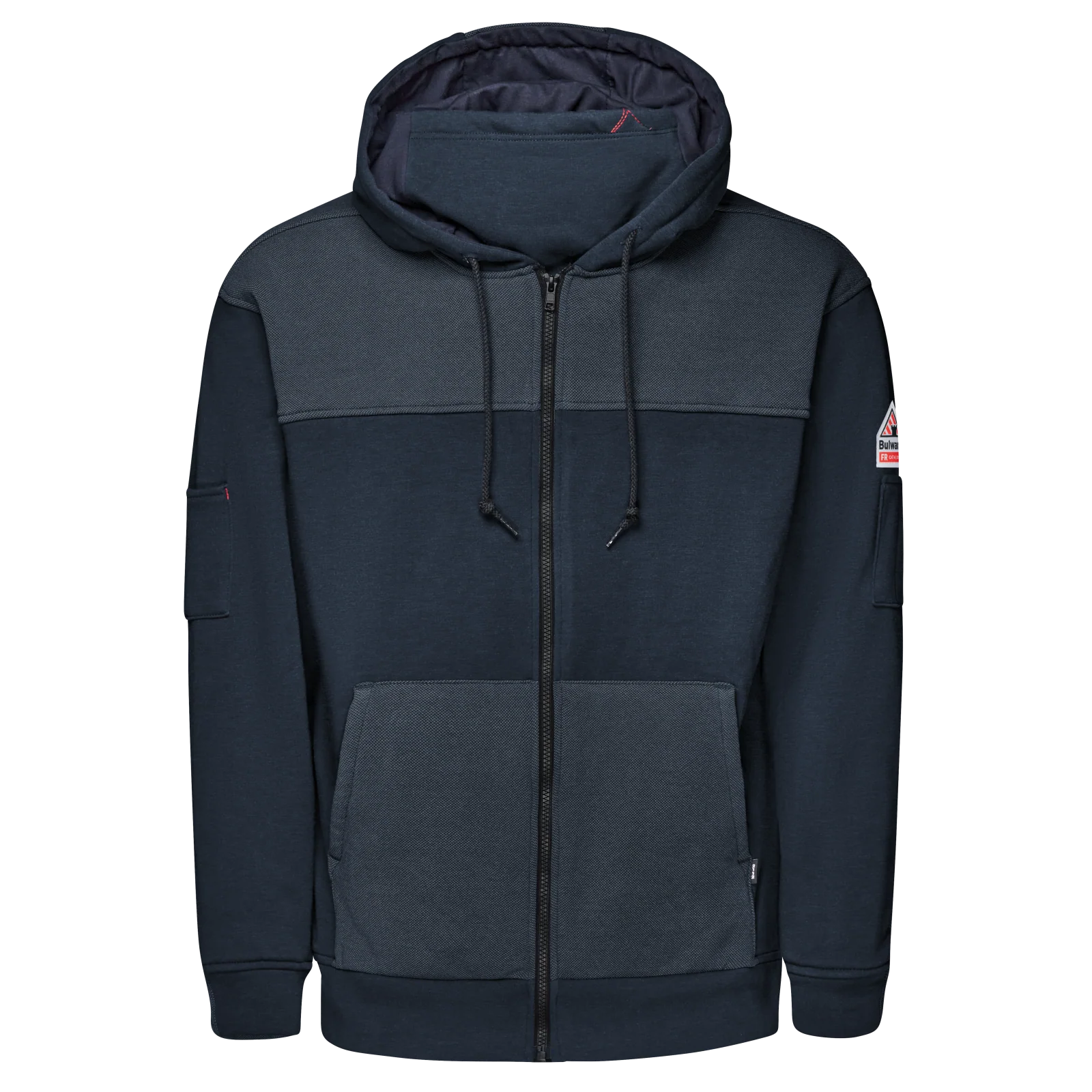 Bulwark Men’s FR Full Zip Hoodie with Face Mask-Navy