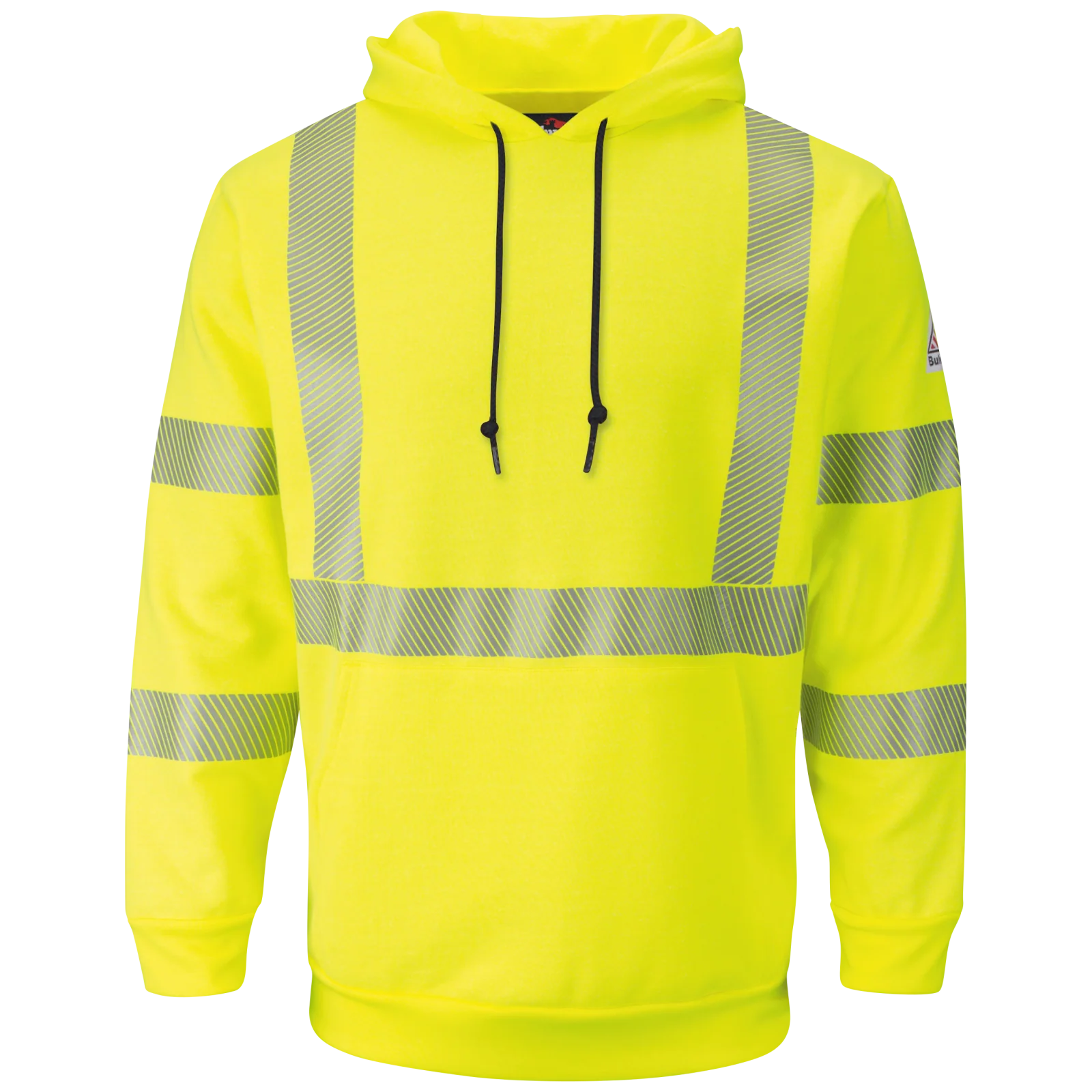 Bulwark Men's Hi-Vis Pullover Hooded Fleece Sweatshirt - SMH4