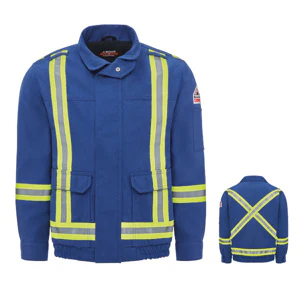 Bulwark Men's Light Nomex FR Lined Bomber w/Reflective Trim - JLJCRB