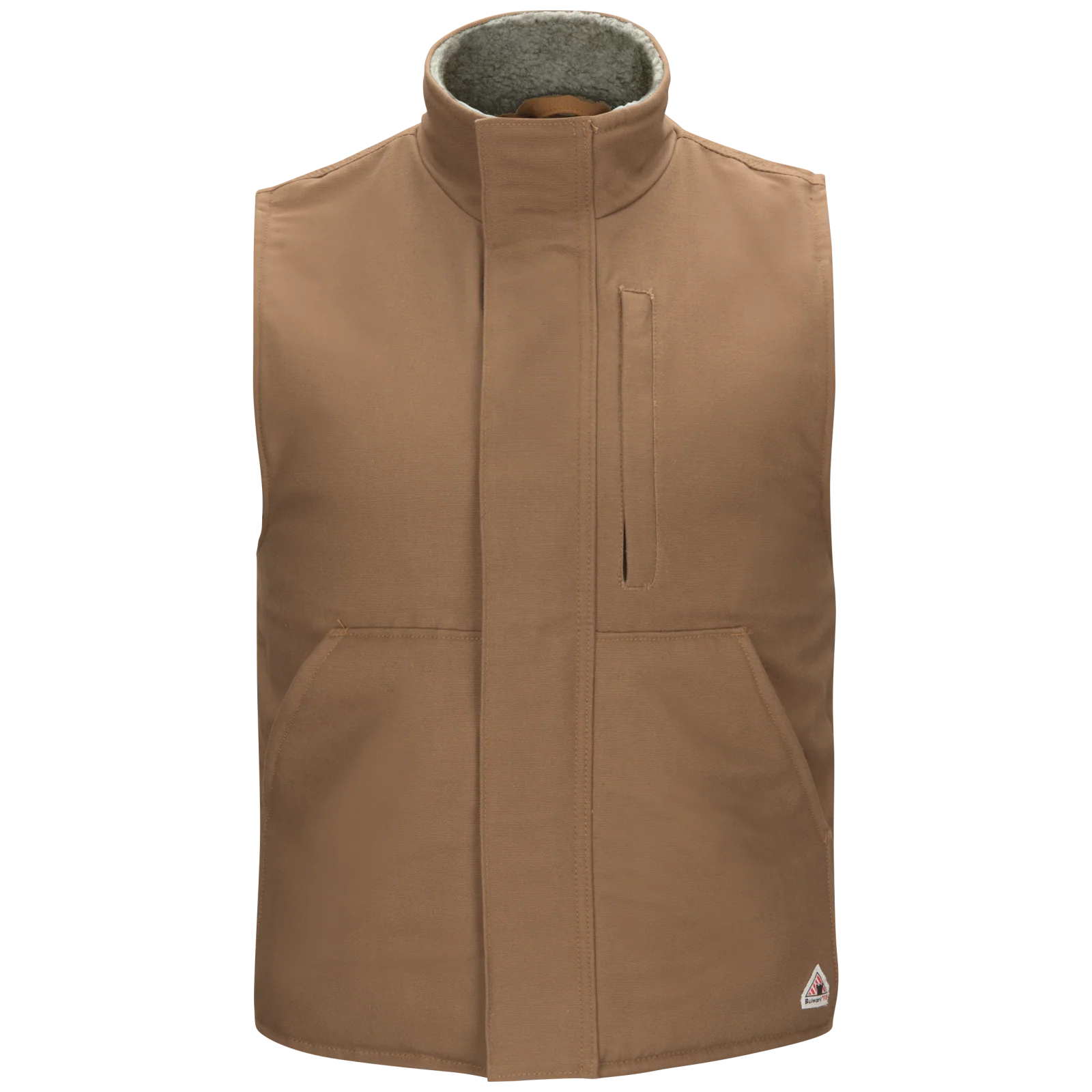 Bulwark Men's Sherpa Lined Brown Duck Vest - VLS2